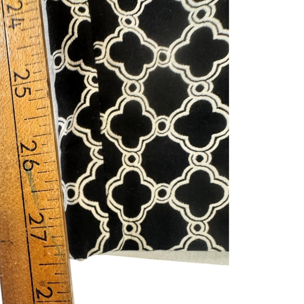 Talbots 8 Hampshire Ankle Pants Black White Geometric Print Stretch Cotton Blend - Picture 4 of 7